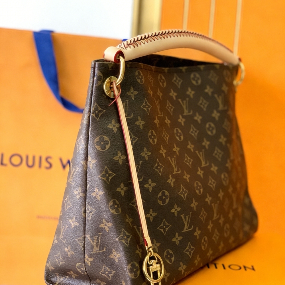 <AUTHENTIC>LV Artsy MM Monogram Canvas Tote Bag - Picture 4 of 6